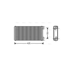 Radiator calorifer caldura 370x195x42mm MAN F90 F90 UNTERFLUR M90 D0824LF01-D2866LXF 07.86-06.97 HIGHWAY 50031003HW