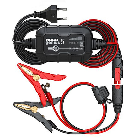 Aparat de incarcat bateria de acumulatori Battery charger GENIUS5EU charging voltage: 6/12 V NOCO charging current: 5A power supply: 120/240V battery type: AGM/EFB/GEL/Li-Ion/MF/WET NOCO GENIUS5EU