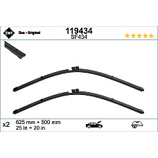 Lamela stergator Wiper blade jointless front with spoiler 2pcs Visioflex 625/500mm AUDI A6 ALLROAD C8 A6 C8 A7 A8 D5 E-TRON Q7 Q8 01.15- SWF SWF 119434