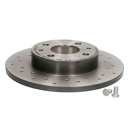 Disc frana Brake disc BREMBO Xtra 1pcs Drilled rear  L/R outer diameter 240 mm thickness 11 mm ABARTH 500 / 595 / 695 500C / 595C / 695C ALFA ROMEO 145 146 155 33 0.7-Electric 09.74- BREMBO 08.5085.1X