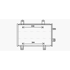 Condensator, climatizare A/C condenser MAZDA 2 CX-3 1.5D/1.8D 08.14- AVA COOLING MZ5284 AVA