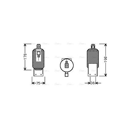 Uscator,aer conditionat Air conditioning drier VW CALIFORNIA T4 CAMPER TRANSPORTER T4 2.4D/2.5/2.8 10.92-04.03 AVA COOLING VND292 AVA