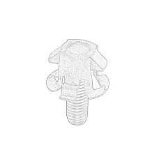 Surub Elementul capacului motorului surub cu clema pentru fixarea protectiei inferioare a motorului lungime: 25mm M8x1.25 NISSAN INTERSTAR NV400 OPEL MOVANO A 0.9-Electric 07.98- OE RENAULT 77 03 015 203