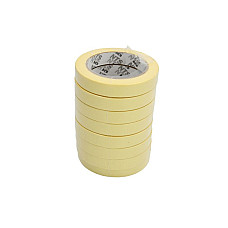 Materiale si benzi de mascare Masking tape protecting material: paper colour: yellow dimensions: 18mm/40m quantity per packaging: 8pcs temperature resistance: 80C NTS 400201P