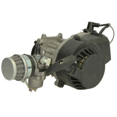 Motor complet Silnik Kompletny Pocket Bike 2T Sprzeglo Odsrodkowe Z Zebatka Gaznik Filtr Zaplon Rozrusznik Reczny INPARTS IP000543