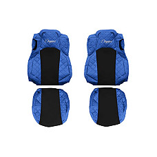 Husa scaun Huse pentru scaune Elegance albastru material eco-piele / velours serie ELEGANCE VENTILAT scaune cu tetiere integrate scaunul soferului confortabil  MERCEDES ACTROS MP4 F-CORE F-CORE FX22 BLUE