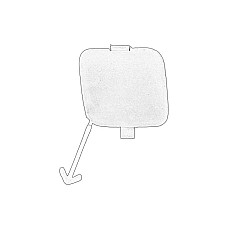 Capac carlig remorcare Conectarea dopului de limba Fata Stanga negru FIAT PANDA 09.03- 09.03- OE FIAT 735357132