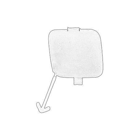Capac carlig remorcare Conectarea dopului de limba Fata Stanga negru FIAT PANDA 09.03- 09.03- OE FIAT 735357132