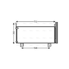 Condensator, climatizare A/C condenser with dryer  LEXUS RX 3.5H 09.12-10.15 AVA COOLING TO5660D AVA