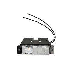 Lampa gabarit WS lampa de pozitie dreptunghiular cu LED-uri alb cu reflexie cu balama 12V/24V WAS 222Z W45