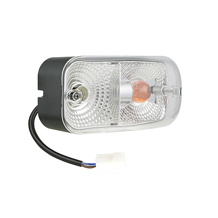 Semnalizator Indicator lamp front L glass colour: white connector: AMP Faston 250 FF optics rear mount wire 0.15m WESEM LA5.39801.01