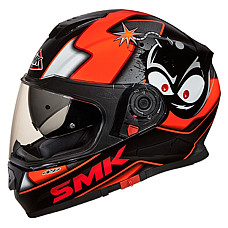 Cati integrale Helmet full-face helmet SMK TWISTER CARTOON GL271 colour neagra/grey/red size XL unisex SMK SMK0104/17/GL271/XL
