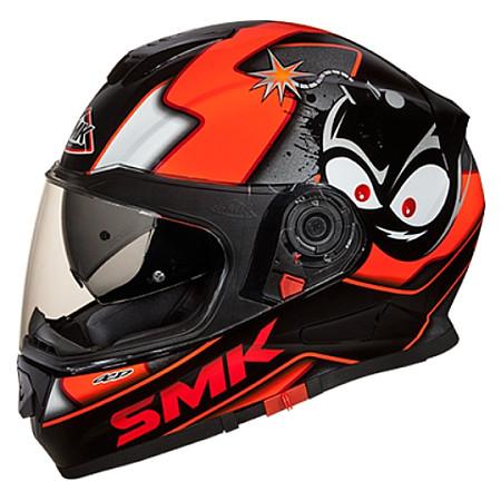 Cati integrale Helmet full-face helmet SMK TWISTER CARTOON GL271 colour neagra/grey/red size XS unisex SMK SMK0104/17/GL271/XS