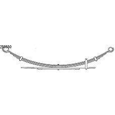 Pachet arc cu foi Leaf spring rear no.of blades: 7x610 TOYOTA HILUX VII 2.5D/3.0D 11.04-09.15 LS GERMANY 250650-LS