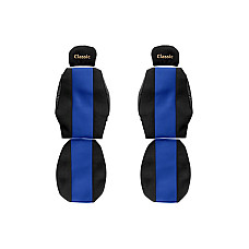 Husa scaun Huse pentru scaune Classic albastru material velours serie CLASSIC centura de siguranta a pasagerului asamblata in scaun centura de siguranta a soferului asamblata in scaun tetiera reglabila a p F-CORE F-CORE PS02 BLUE