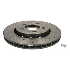 Disc frana Brake disc BREMBO Xtra 1pcs Drilled rear  L/R outer diameter 256 mm thickness 22 mm AUDI A3 TT SEAT LEON TOLEDO II SKODA OCTAVIA I VW BORA BORA I 1.4-3.2 08.97-12.13 BREMBO 09.A652.1X