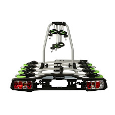 Suport bicicleta, Suport ambreiaj Tow bar bike carrier / Bike holders X CARRIER - TB-009A4 type: platform Grey bike mounting: for wheels and frame no. of bicycles: 4 max. vehicle speed 120 km/h 13-pin MAMMOOTH MMT TB-009A4