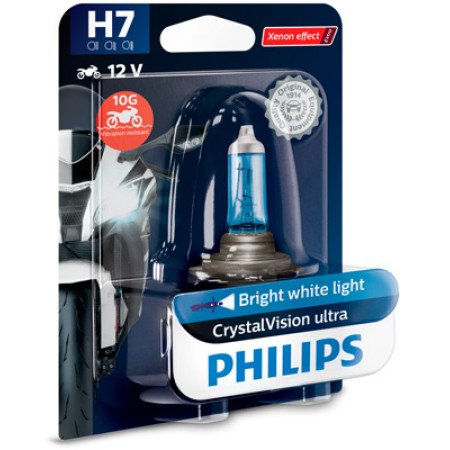 Bec, far principal Bec ambalaj blister 1buc H7 12V 55W PX26D CrystalVision ultra Moto alb 3700K SKODA SCALA 02.19- PHILIPS PHI 12972CVUBW