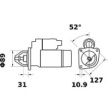 Electromotor 24V 4kW FENDT 900 CLAAS ATLES DEUTZ FAHR AGROTRON AGROTRON M AGROTRON X RENAULT ATLES SAME DIAMOND IRON SANY YZ BF6M1013-TCD2013L64V LETRIKA MS 66