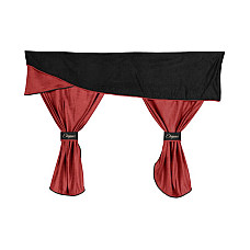 Cortina cabina ofer Perdele cabinei soferului bibelouri fata spate ELEGANCE rosu F-CORE F-CORE FC34 RED