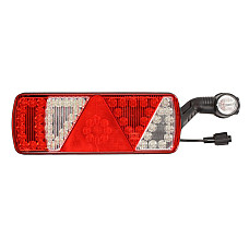 Stop spate Rear lamp R ECOLED LED 24V triangular reflector with extension arm lamp connector: 2x ASS2 2PIN/ASS2 7PIN ASPOCK A25-3920-517