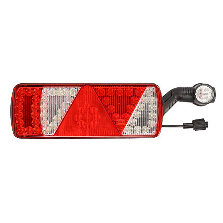 Stop spate Rear lamp R ECOLED LED 24V triangular reflector with extension arm lamp connector: 2x ASS2 2PIN/ASS2 7PIN ASPOCK A25-3920-517
