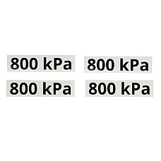 Autocolant de avertizare Axle load sticker 800 kPA 4pcs set soft 133cm x 33cm CARGOPARTS CARGO-T142