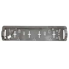 Rama pentru numar de inmatriculare Registration plate frame height: 150mm width: 633mm thickness: 60mm with plate lighting 24V hose length 500mm LED wire with clasp for flat wire ASPOCK A36-3764-007