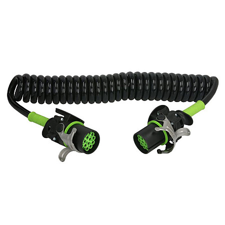 Cablu infasurat Spiral electric wire version Duracoil+ polyurethane max length 45m plugs number of pins: 15 24V no of lines: 12x15+3x25mm temperature range90/-40 ADR EURO 5 PHILLIPS D011-01-045-1005