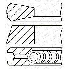 Set segmenti piston 84 STD 2 25 3 EN piston HYUNDAI IX35 IX55 SANTA FE IV SANTA FE II SANTA FE III TUCSON KIA SORENTO II SORENTO III SPORTAGE III 2.0D/2.0DH/3.0D 03.06- GOETZE 08-446400-00