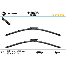 Lamela stergator Wiper blade jointless front with spoiler 2pcs Visioflex 650/430mm CITROEN C4 CACTUS 09.14- SWF SWF 119498