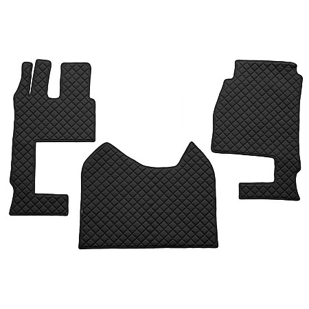 Covor compartiment picioare F-CORE pe intregul etaj scaun pasager convertibil cantitate in set 3 szt. material - piele matlasata eko culoare - negru cabina lata 250 cm MERCEDES ACTROS MP4 / MP5 07.11- F-CORE F-CORE FL04 BLACK