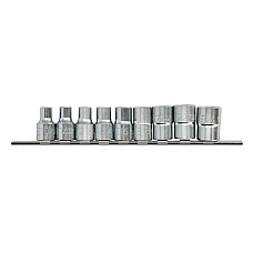 Set chei tubulare TOPTUL set tubulare 1 / 2 profile Torx ext. E pe sina 9 piese. E10-E24 TOPTUL GAAG0901