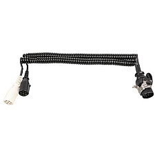 Cablu infasurat Sirma electrica spiralata poliuretan lungime de lucru 3m lungime maxima 45m cu mufe numar pini: 7/15 numar cabluri: 1x25+6x15mm interval de temperatura-40/125 9 pini activi in fisa 15 Adap FEBI BILSTEIN 171801