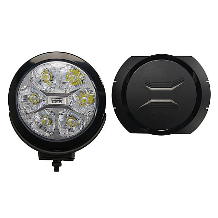 Far faza lunga Universal headlamp L/R long-range LED 12/24V diameter 180mm depth: 67mm transparent aluminium neagra position lights long-range lamp light calibration 25 2400lm WESEM LUM2.51210.00