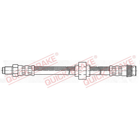 Furtun frana Furtun/conducta de frana flexibil Fata Dreapta/Stanga lungime 402mm M10x1/M10x1  RENAULT MEGANE I MEGANE I CLASSIC MEGANE I COACH MEGANE SCENIC SCENIC I 1.4-2.0 08.95-09.03 QUICK BRAKE QB32.975
