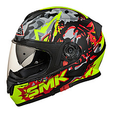 Cati integrale Helmet full-face helmet SMK TWISTER ATTACK MA243 colour neagra/fluorescent/matt/yellow size XL unisex SMK SMK0104/17/MA243/XL
