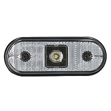 Lampa gabarit Outline marker lights L/R UNIPOINT I white LED height 44mm width 119mm depth 18mm surface no hanger 24V UNIPOINT I ASPOCK A21-7700-004