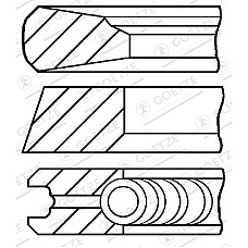 Set segmenti piston Inele de 1015mm +050 2 25 3 FENDT 300 400 AHLMANN AS ATLAS COPCO XAS COPCO XATS ZW BOMAG BW DEUTZ FAHR AGROFARM AGROTRON AGROTRON K BF4M1012EC-TD226B-4 GOETZE 08-127907-00