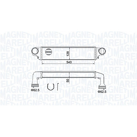 Intercooler, compresor Intercooler BMW 3 E46 X3 E83 2.0D/3.0D 09.01-08.08 MAGNETI MARELLI 351319204890