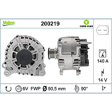 Alternator 14V 140A VW AMAROK CRAFTER 30-35 CRAFTER 30-50 MULTIVAN V MULTIVAN VI TRANSPORTER / CARAVELLE VI TRANSPORTER V TRANSPORTER VI 2.0D 09.09- VALEO VAL200219