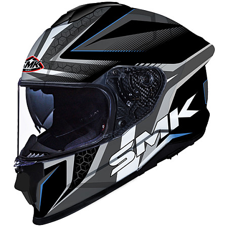 Cati integrale Helmet full-face helmet SMK TITAN SLICK GL265 colour neagra/blue/grey/white size S unisex SMK SMK0114/20/GL265/S