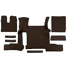 Covor compartiment picioare F-CORE doua sertare pe intregul etaj cantitate in set 7 szt. material - piele matlasata eko culoare - maro pentru transmisie manuala  MAN TGX I TGX II 01.19- F-CORE F-CORE FL51 BROWN