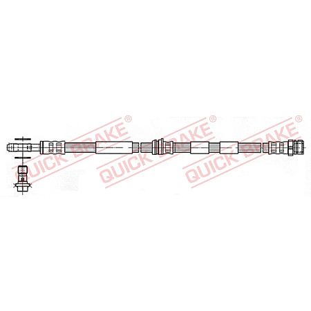 Furtun frana Furtun/conducta de frana flexibil Fata Dreapta/Stanga lungime 570mm M10x1/M10x15 AUDI A3 SEAT LEON SKODA OCTAVIA I VW BORA BORA I GOLF IV 1.8-2.8 12.96-12.10 QUICK BRAKE QB59.975X