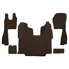Covor compartiment picioare F-CORE pe intregul etaj cantitate in set 5 szt. material - piele matlasata eko culoare - maro scaune standard - nu RECARO transmisie automata SCANIA LPGRS PGRT 01.10- F-CORE F-CORE FL10 BROWN