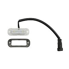 Iluminare numar de circulatie Lampa numar inmatriculare LED 12/24V conector: SUPERSEAL negru in relief  WAS 982SS W133