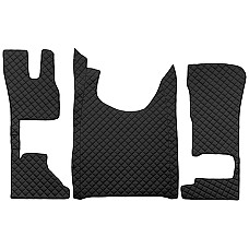 Covor compartiment picioare F-CORE ECO-LEATHER Q quantity per set 3 szt. material - eco-leather quilted colour - neagra automatic transmission DAF XF II XG XG+ 06.21- F-CORE F-CORE FL68 BLACK