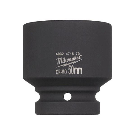 "Tubulare si accesorii Socket impact Hexagonal 1"" enhanced durability metric size: 50 mm length: 75 mm finish: neagra / phosphate" MILWAUKEE 4932471670