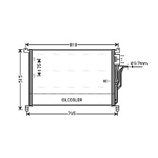 Condensator, climatizare A/C condenser AUDI A8 D3 2.8-6.0 10.02-07.10 AVA COOLING AI5301 AVA