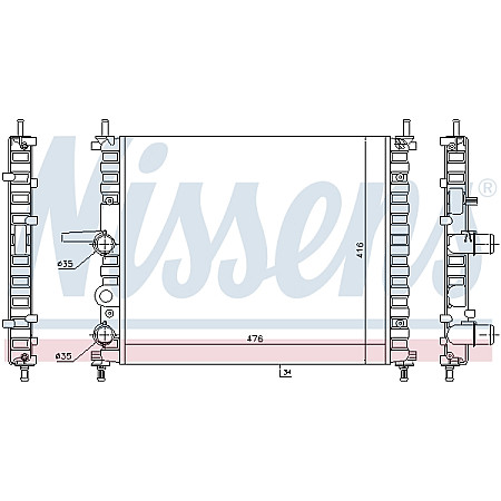 Radiator, racire motor Radiator motor  FIAT MULTIPLA 1.6/1.6ALK/1.6CNG -06.10 NISSENS NIS 617878
